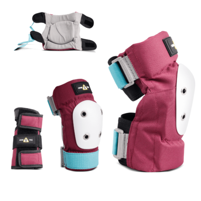 1-TRI Jr Max Comfort 2 Pack Combo Safety Gear Wine